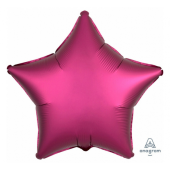 Balloon folic Sateen Lux S15, STR dark pink , 43 cm