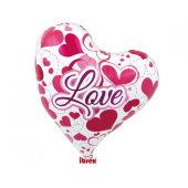 Ibrex hēlija balons, Sweet Heart 14&quot;, Love Hearts, iepakots