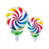 Ibrex Upright balons apaļš, 5&quot;, Rainbow Candy, 10 gab.