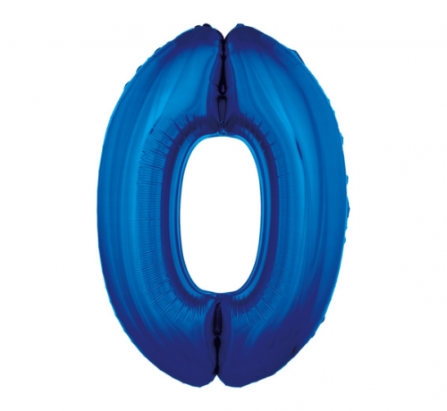 Foil balloon B&C digit 0, blue, 92 cm Foil balloon B&C digit 0, blue, 92 cm