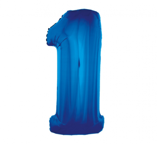 Folijas balons B&C cipars 1, zils, 92 cm Folijas balons B&C cipars 1, zils, 92 cm