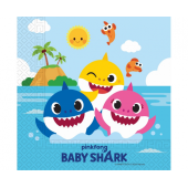 Салфетки &quot;Baby Shark&quot; 33х33 см, 20 шт.