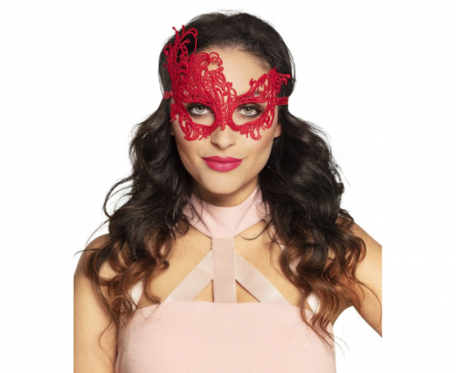 Lace mask Masquerade, red Lace mask Masquerade, red