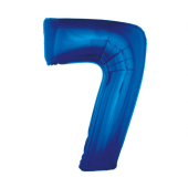 Foil balloon B&C digit 7, blue, 92 cm