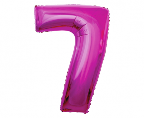 Folijas balons B&amp;C cipars 7, rozā, 92 cm