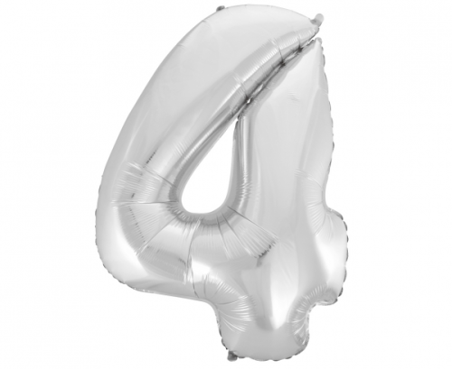 Folija balons B&C cipars 5, sudrabs, 92 cm Folija balons B&C cipars 5, sudrabs, 92 cm