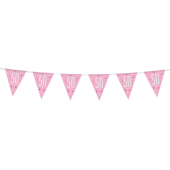 Banner Glitz 50, with flags, pink, 274 cm