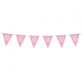 Banner Glitz 60, with flags, pink, 274 cm