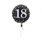 Foil balloon, 18 Birthday, round 43 cm