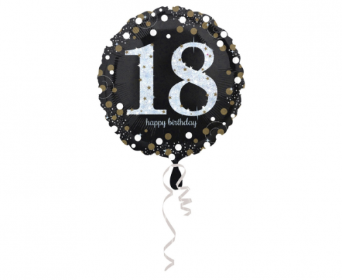 Foil balloon, 18 Birthday, round 43 cm