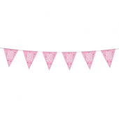 Banner Glitz 80, with flags, pink, 274 cm