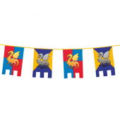 Girlanda triangle flags- knights and dragons