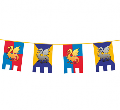 Girlanda triangle flags- knights and dragons Girlanda triangle flags- knights and dragons