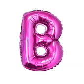 Воздушный шар из фольги &quot;Буква B&quot;, розовый, 35 см.