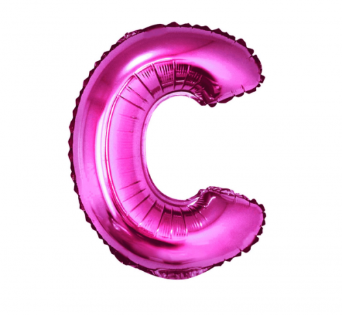 Воздушный шар из фольги "Letter C", розовый, 35 см. Воздушный шар из фольги "Letter C", розовый, 35 см.