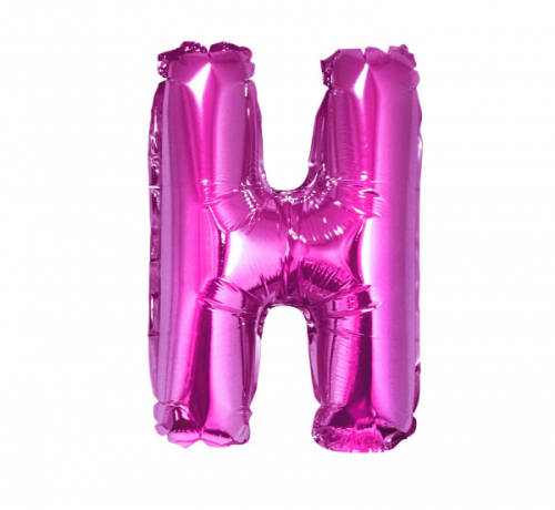 Воздушный шар из фольги &quot;Буква H&quot;, розовый, 35 см.