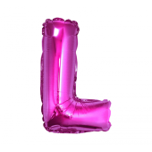 Воздушный шар из фольги &quot;Буква L&quot;, розовый, 35 см.