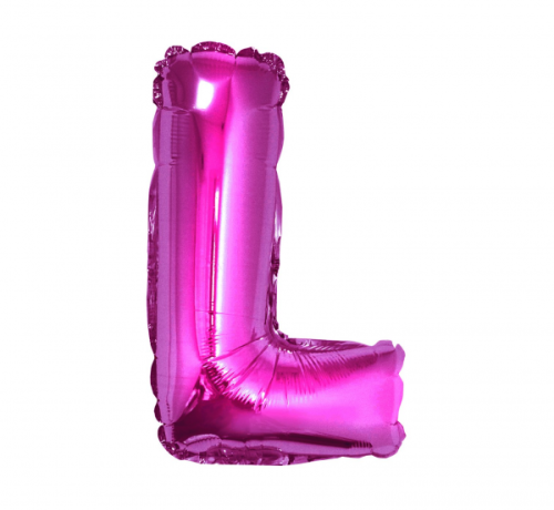 Folija balons &quot;Burts L&quot; , rozā, 35 cm