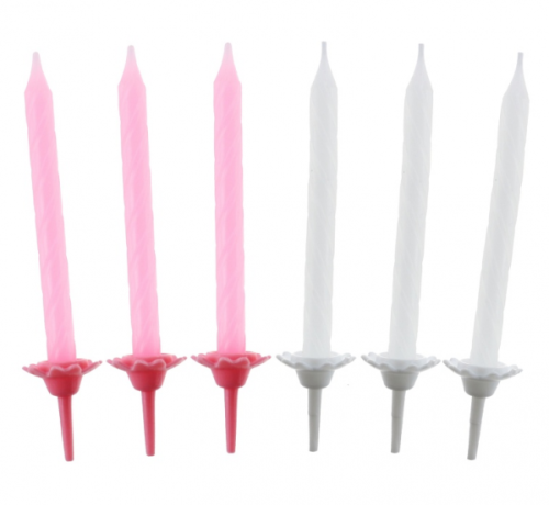 Birthday Candles 24/12, pink collection, pattern no 4