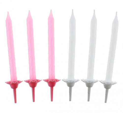 Birthday Candles 24/12, pink collection, pattern no 4 Birthday Candles 24/12, pink collection, pattern no 4