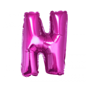 Folija balons &quot;Burts N&quot; , rozā, 35 cm