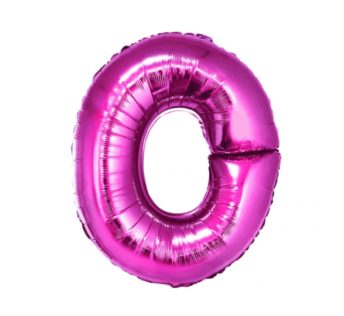 Folijas balons &quot;Burts O&quot; , rozā, 35 cm