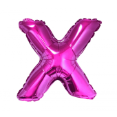 Folijas balons &quot;Burts X&quot; , rozā, 35 cm