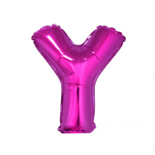 Воздушный шар из фольги &quot;Буква Y&quot;, розовый, 35 см.