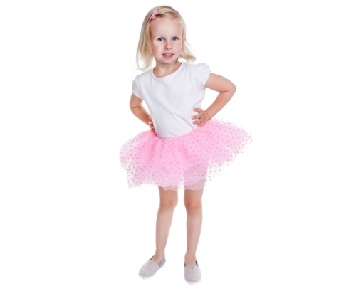 Children Tutu skirt, pink with dots, 3 years up Children Tutu skirt, pink with dots, 3 years up