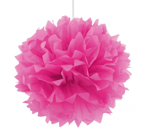 Decorative magenta pompon, diameter 40 cm Decorative magenta pompon, diameter 40 cm