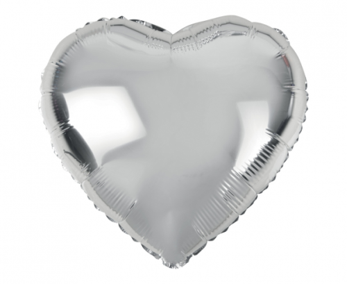 Воздушный шар фольгированный &quot;Сердце&quot;, серебро, 18 &quot;