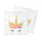 Unicorn paper napkins, 33x33 cm, 20 pcs