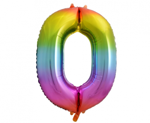 Folija balona numurs 0, varavīksne, 85 cm