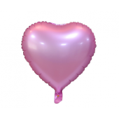 Folijas balons &quot;Sirds&quot;, matēts, rozā, 18&quot;