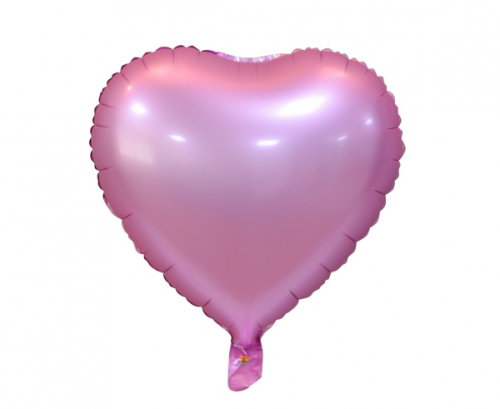 Folijas balons &quot;Sirds&quot;, matēts, rozā, 18&quot;