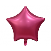 Воздушный шар из фольги &quot;Звезда&quot;, матовый, темно-розовый, 19 дюймов.