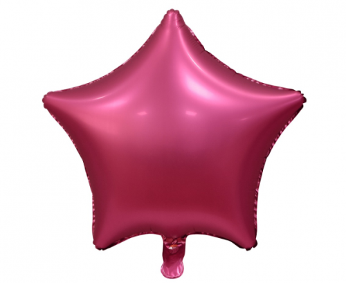 Folijas balons &quot;Star&quot;, matēts, tumši rozā, 19 collas
