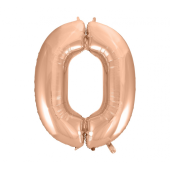 Воздушный шар из фольги No 0, розовое золото, 92 см