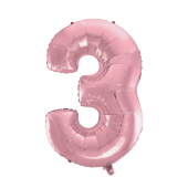 Folijas balons No 3, gaiši rozā, 92 cm