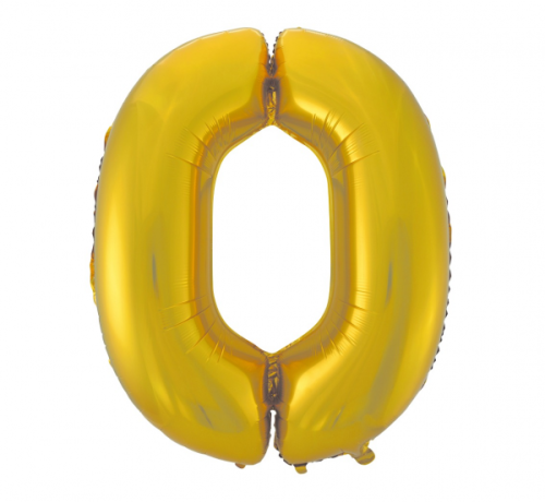 Folija balons No 0, zelta matēts, 92 cm
