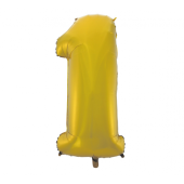 Folija balons Nr.1, zelta matēts, 92 cm