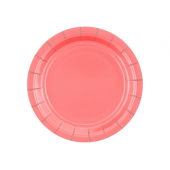 Paper plates solid colour pink, 18 cm / 20 pcs.