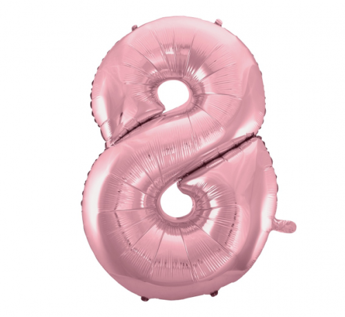 Folijas balons Nr.8, gaiši rozā, 92 cm Folijas balons Nr.8, gaiši rozā, 92 cm