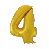 Folija balons Nr.4, zelta matēts, 92 cm