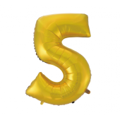 Folija balons Nr.5, zelta matēts, 92 cm