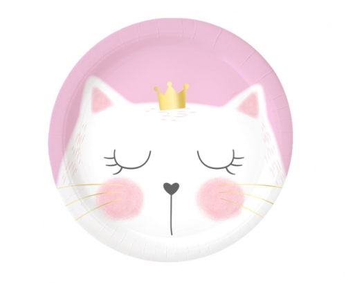 Paper plates Cat, 18 cm, 6 pcs.