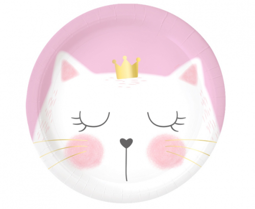 Paper plates Cat, 23 cm, 6 pcs.
