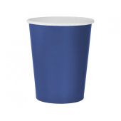 Paper cups solid colour blue, 270 ml / 14 pcs.