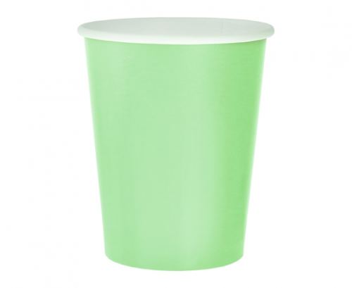 Paper cups solid colour mint, 270 ml / 14 pcs.