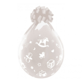 Balloon QL 18 inches Stuff Baby's Nursery, crystal transparent / 25 pcs.